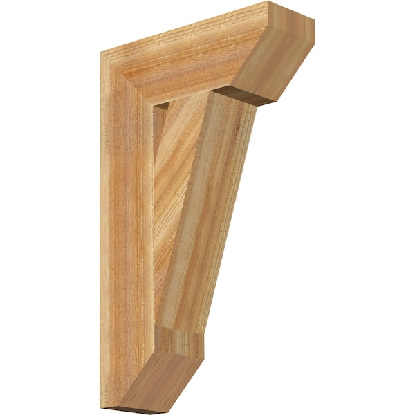 Ekena Millwork Traditional Slat Rough Sawn Bracket, Western Red Cedar, 6"W x 18"D x 30"H BKT06X18X30TRA06RWR - main